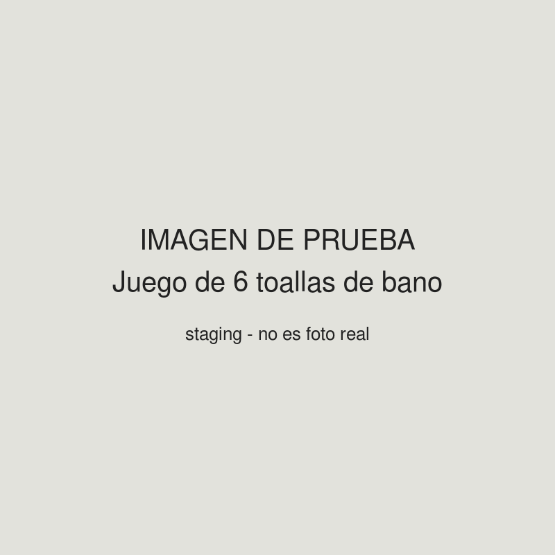 Juego de 6 toallas de bano